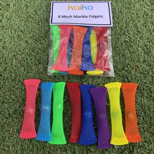 Set of 8 Marble Mesh fidgets - 8 assorted colours