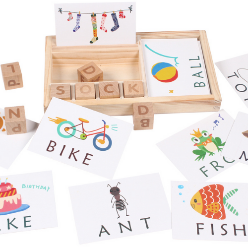 Wood Spelling Word Game